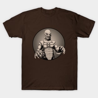 Creature from the Black Lagoon Portrait (Sepia) T-Shirt